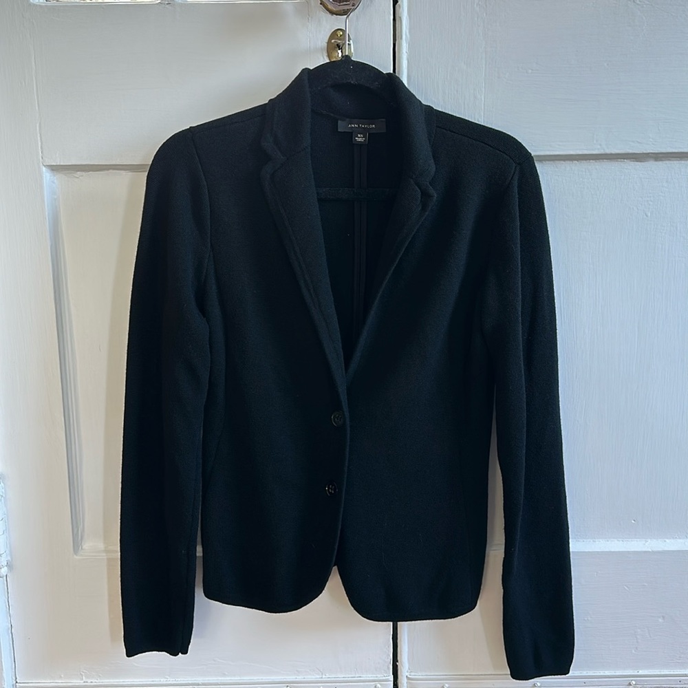 Ann Taylor Wool Blend Sweater Blazer